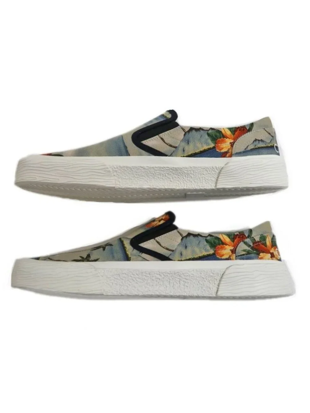 Celine Slip-Ons Tropical Pattern Gray Shoes Apparel Size 43